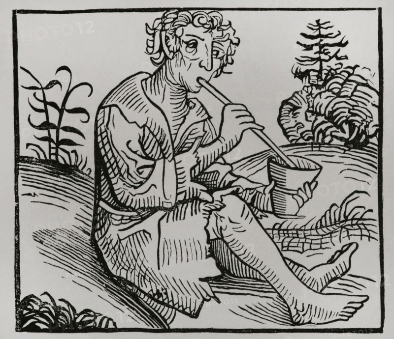 Monsters born from the Deluge. After wood engraving in the ""Chronique de Nuremberg"", printed in 1493. Sciences & Lettres au Moyen Age et a l'epoque de la Renaissance. Paris, 1877.