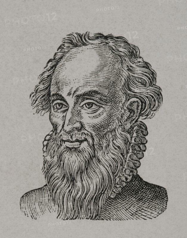 Charles Dumoulin (1500-1566). French jurist. Portrait. Engraving. Sciences & Lettres au Moyen Age et a l'epoque de la Renaissance. Paris, 1877.