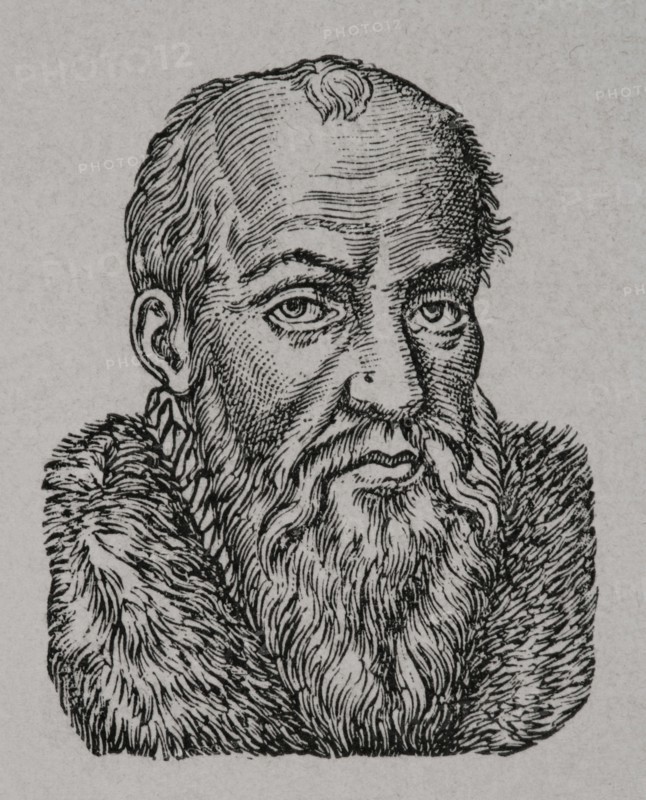Jacques Cujas (1522-1590). French jurist. Portrait. Engraving. Sciences & Lettres au Moyen Age et a l'epoque de la Renaissance. Paris, 1877.