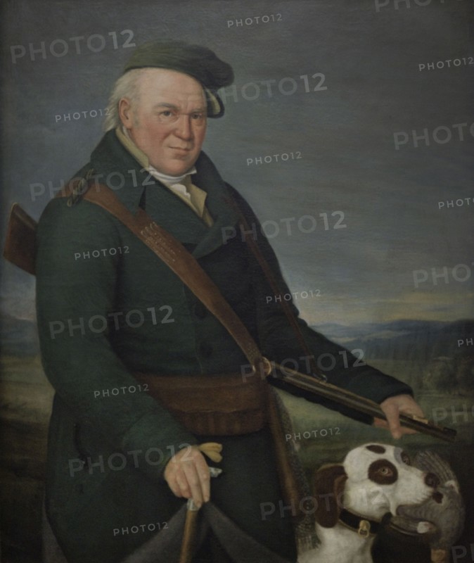 Johann Heinrich Baumann (1753-1832). Baltic German artist. Hunter (Self-portrait), early 19th century. Oil on canvas (125 x 102 cm). Latvian National Museum of Art. Riga, Latvia.