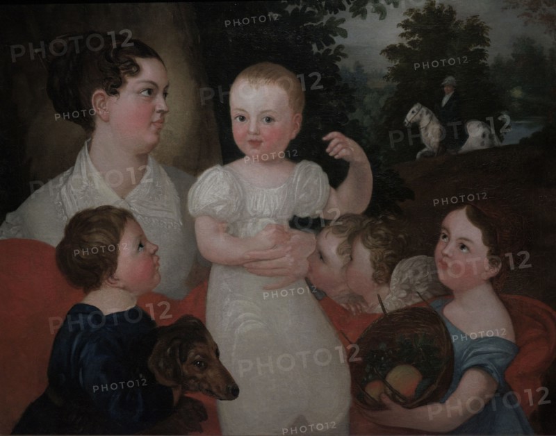 Johann Samuel Benediktus Grune (1783-1848). German-born painter. Family Portrait, 1820s. Oil on canvas (87 x 102 cm). Latvian National Museum of Art. Riga, Latvia.