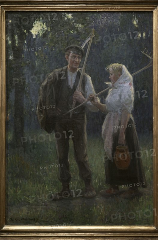 Janis Rozentals (1866-1916). Latvian painter. From the Meadow (Coming from Work), 1903. Oil on canvas (95 x 66 cm). Latvian National Museum of Art. Riga, Latvia.