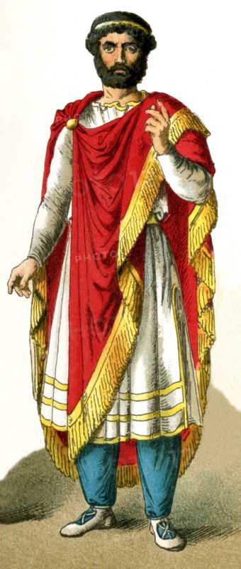 This figure represents a Dacian king. The ancient Dacians occupied the region of the Roman Empire that is roughly modern-day Transylvania and Romania. It became a Roman province in A.D. 101.