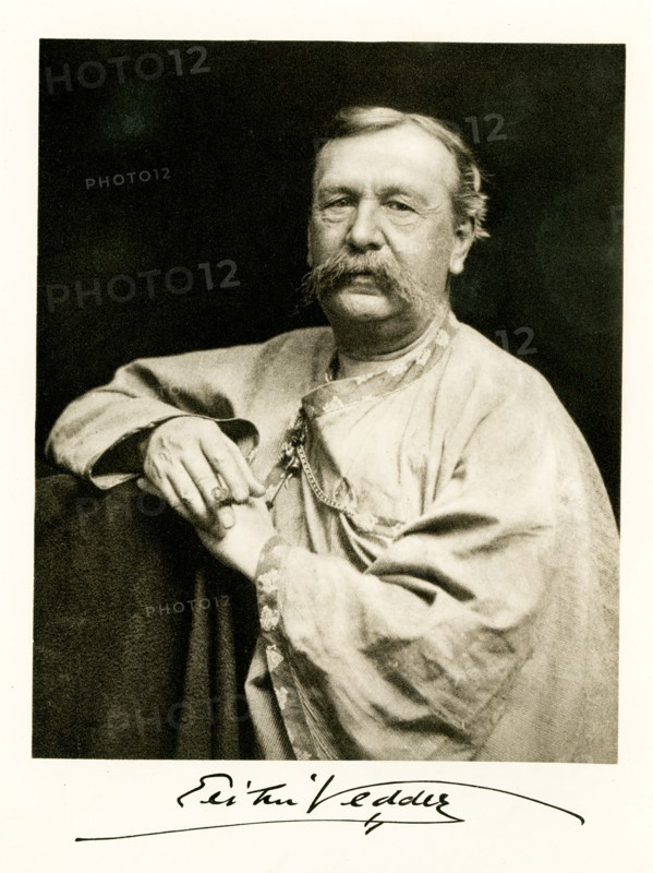 Elihu Vedder (1836-1923) was an American symbolist painter, book illustrator, and poet, born in New York City. He is best known for his fifty-five illustrations for Edward FitzGerald's translation of The Rubaiyat of Omar Khayyam. .