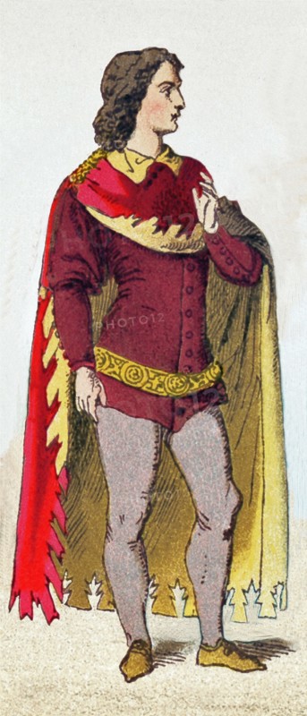 The figure represented is an Englishman between A.D. 1300 and 1400. The illustration dates to 1882.