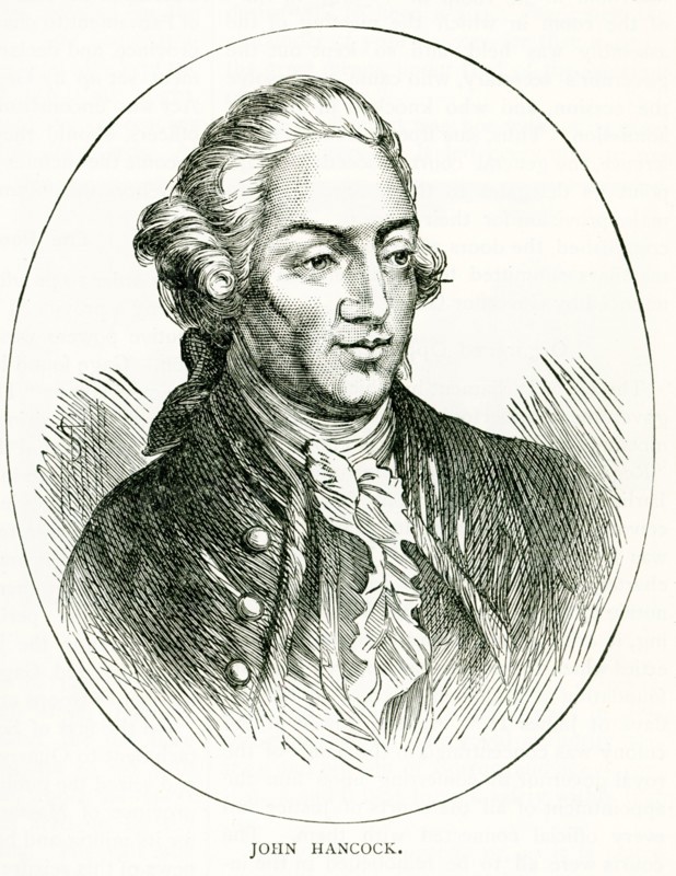 American Revolutionary patriot John Hancock (1737-1793) was a signer of the Declaration of Independence. He strongly promoted resistance to British rule and served as president of the Continental Congress from 1775 to 1777. .