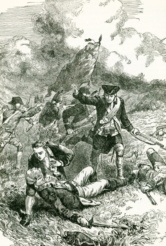 British Major Pitcairn, along with Lieutenant Colonel Smith, marched 800 Regulars to Lexington and then Concord. Pitcairn was killed in action during the Battle of Bunker Hill. Considered one of the most respected British officers by both his men and the colonists, he was buried at the Old North Church in Boston. .