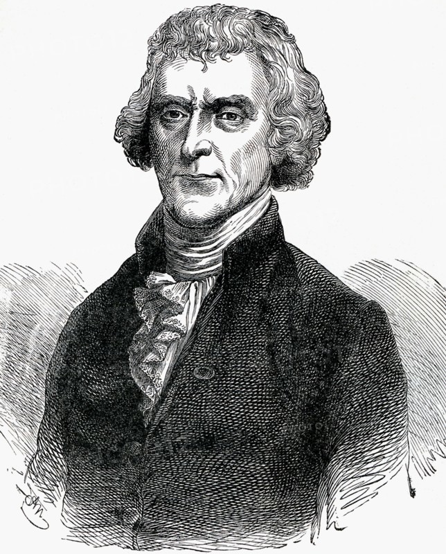 One of the authors of the Declaration of Independence, Thomas Jefferson served as the third president of the United States (1801-1809).