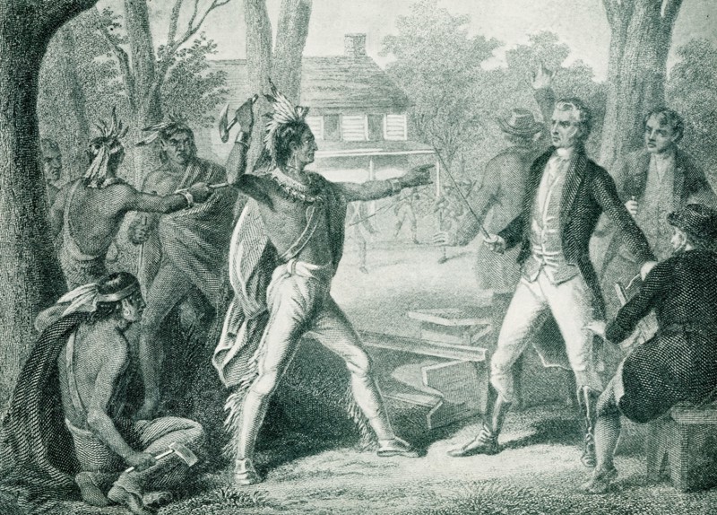 Tecumseh told Harrison: Indian lands were common property and could not be sold without agreement of all Indian nations; the confederacy wanted to keep peace and their lands, but would defend their villages from U.S. advance. In Tecumseh's absence, 1811, Harrison led troops into contested lands along Wabash River. At the Battle of the Thames, north of Lake Erie, on October 5, 1813, Harrison defeated the combined British and Indian forces, and killed Tecumseh. Harrison later became president of the United States, taking office in 1841.