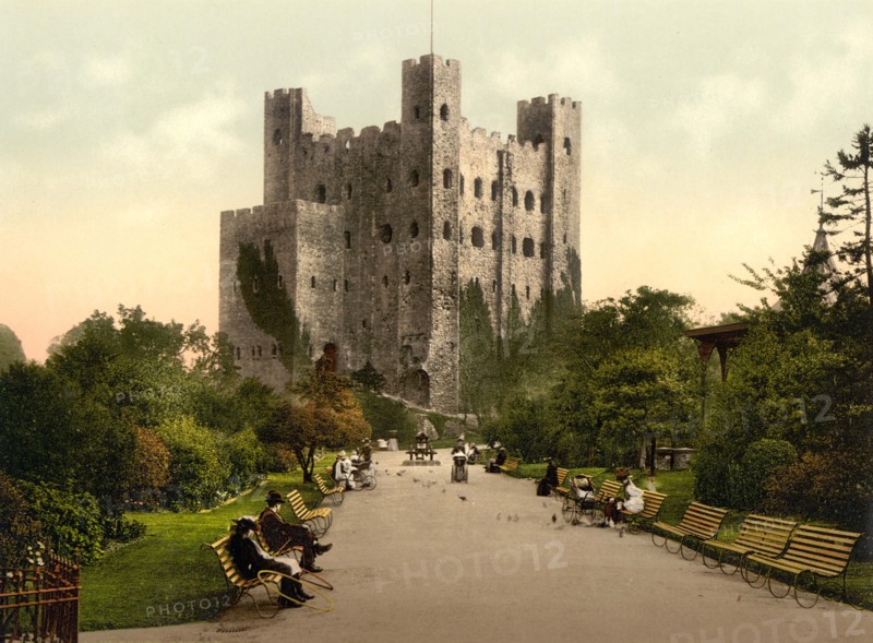 Rochester Castle stands on the east bank of the River Medway in Rochester.