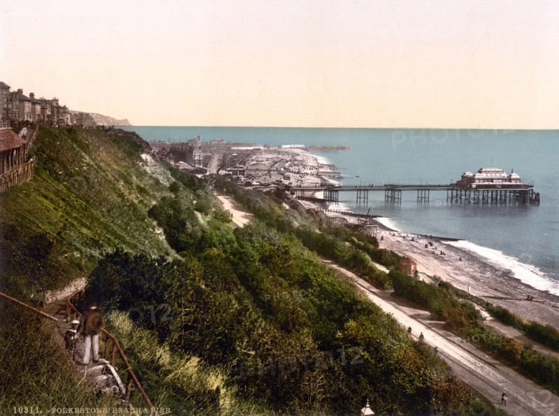 The beach and the pier.