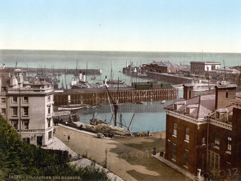 The harbor at Folkestone.