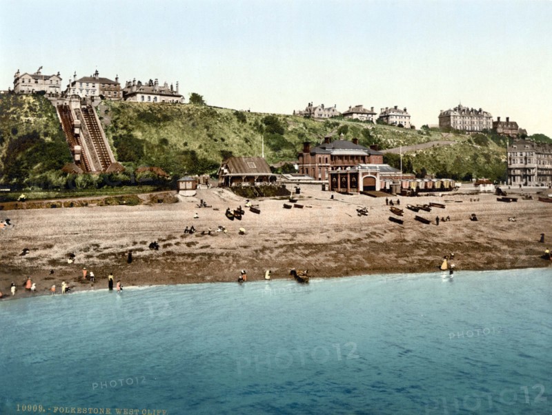 West Cliff at Folkestone.