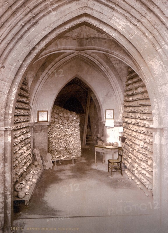 The crypt in the church.