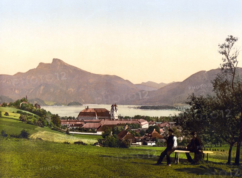 Mondsee and Schafberg.