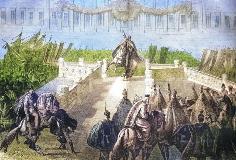 The four sword strokes on the coronation hill in Ofen.