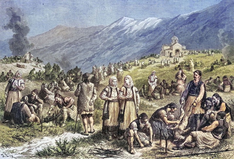 Folk festival at the end of Lent in Thebes.