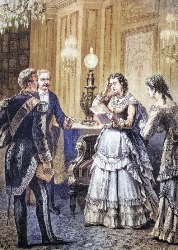Empress Eugenie of France receives the news of the defeat at Sedan.
