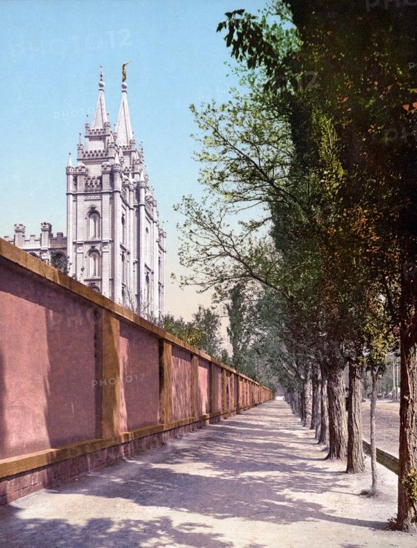 Beside the Temple.