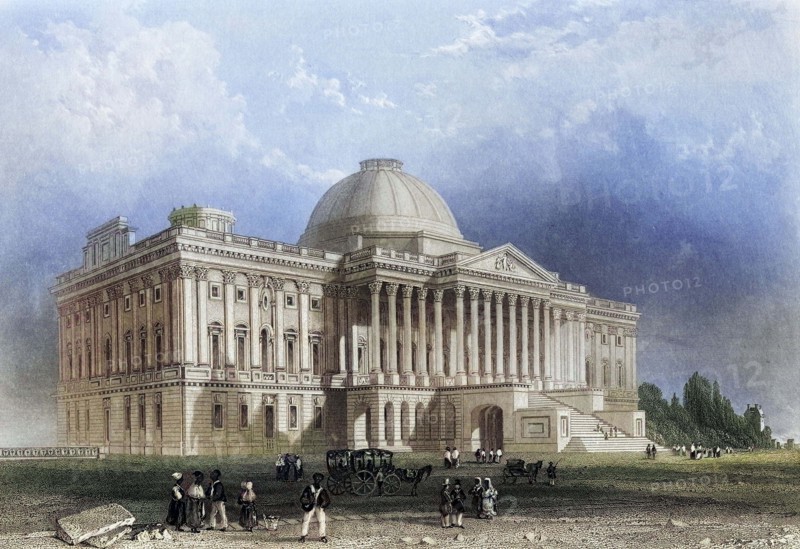 Hauptfassade des Kapitolgebaudes Washington.