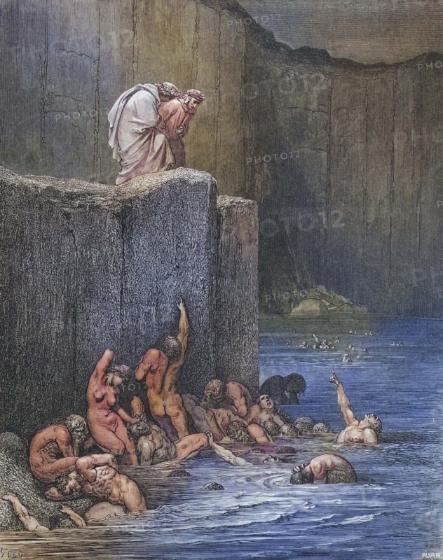 Illustration for Inferno by Dante Alighieri Canto von Gustave Dore.