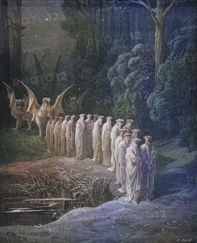 Illustration fur Purgatorio von Dante Alighieri Canto.
