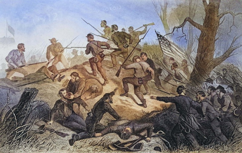 Angriff auf Fort Donelson in Tennessee.