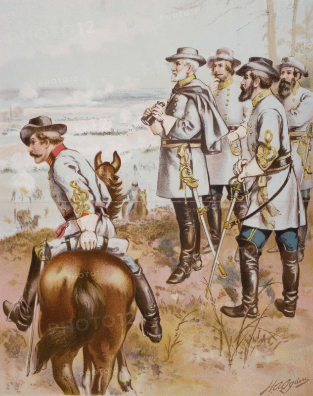 General Robert E. Lee in der Schlacht von Fredericksburg.