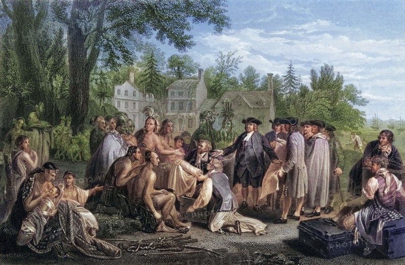 William Penns Vertrag mit den Indianern.