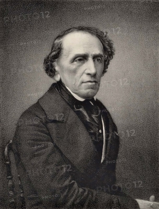 Giacomo Meyerbeer, actually Jakob Liebmann Meyer Beer (5 September 1791 - 2 May 1864), was a German pianist, composer and conductor. He was one of the most successful opera composers of the 19th century and is considered a master of the French grand opera, Historic, digitally restored reproduction from an original of the period..