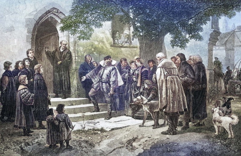 Christoph the First of Wurttemberg visits a monastery converted into a school.