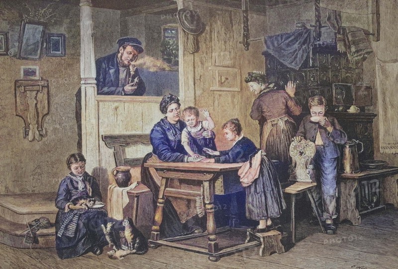 Playing with children on a Sunday afternoon in a middle-class flat.