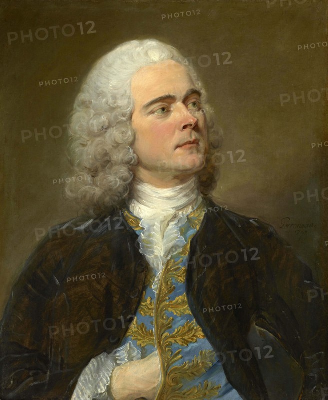 Charles-Francois Pinceloup de la Grange, 1747, Painting by Jean-Baptiste Perronneau, Historic, digitally restored reproduction from an original of the period.