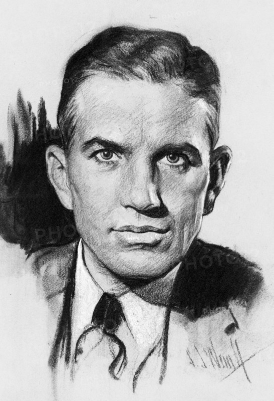 Rexford Guy Tugwell (10 July 1891 - 21 July 1979) was an American economist who was part of Franklin D. Roosevelt's first Brain Trust, a group of Columbia University academics who helped draft policy recommendations that led to Roosevelt's New Deal, Photo by Samuel Johnson Woolf (12 February 1880 - 1948), Historic, digitally restored reproduction from an original of the period.
