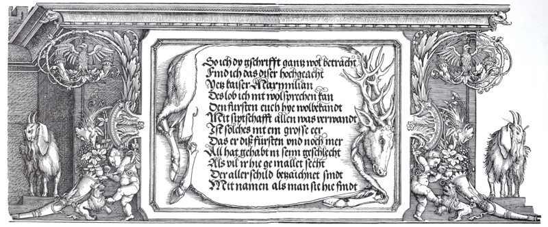 The triumphal arch for the emperor Maximilian.