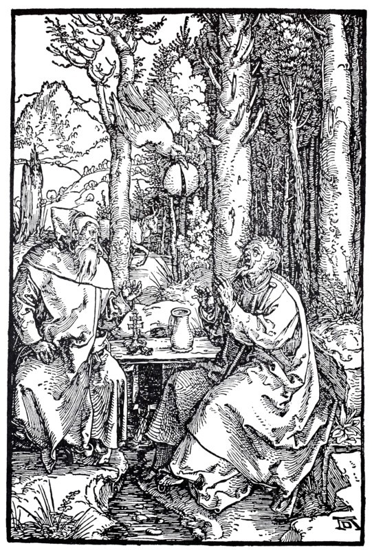 The hermits St. Anthony and St. Paul.