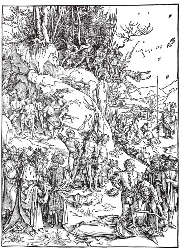 The martyrdom of the Ten Thousends.
