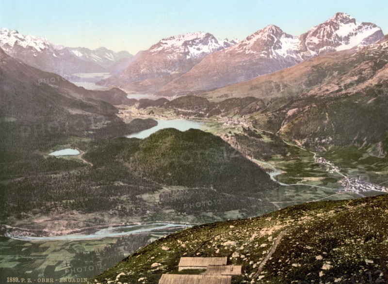 View over the upper Engadin