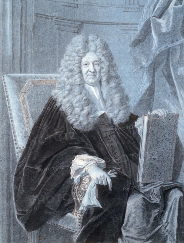 Portrait of Nicolas Le Camus de Mv©ziv®res (March 26, 1721 to July 27, 1793), a French architect and theorist, Historic, digitally restored reproduction from a 19th-century original.