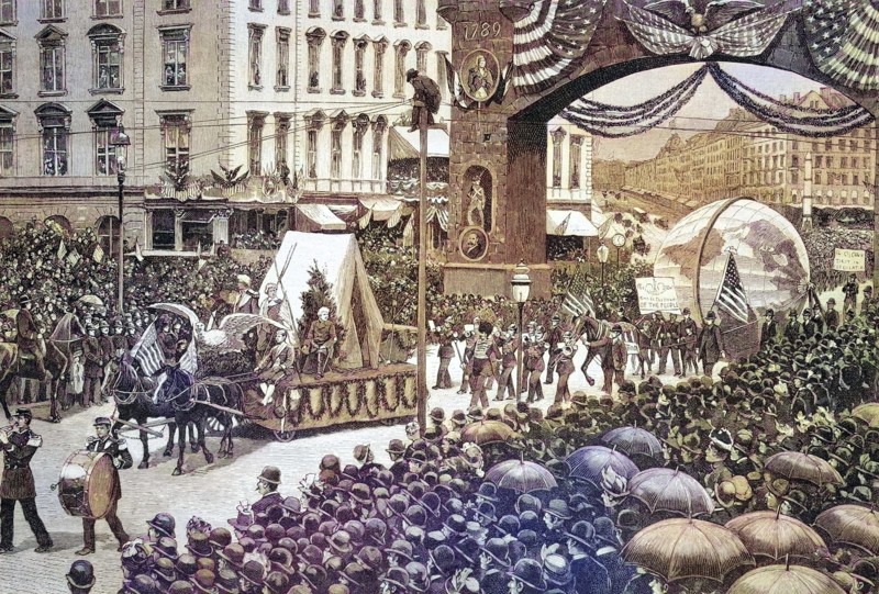 Parade in New York on May 1, 1889