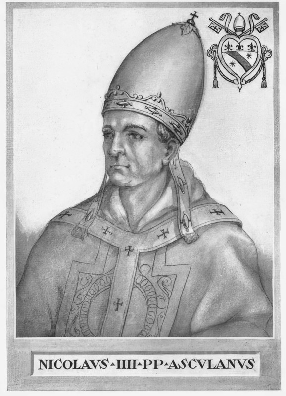 Nicholas IV (born 30 September 1227 in Lisciano