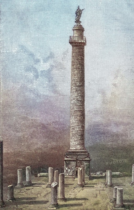 Trajan‚Äôs Column in Rome in its current state