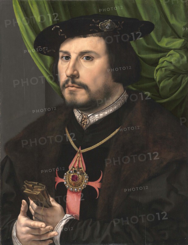 Francisco de los Cobos y Molina (c. 1475-85 to 10 May 1547) was Secretary of State under Charles V, responsible for policy in Spain, overseas and in Italy, Painting by Jan Gossaert, Historical, digitally restored reproduction from an original of the period.