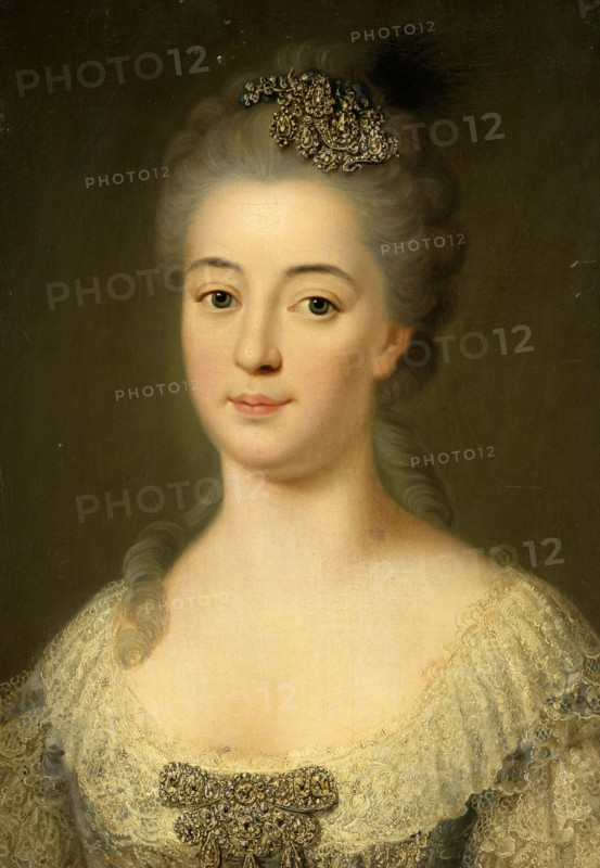 Portrait of Marie Friederike Caroline von Geispigheim, c. 1750, Historic, digitally restored reproduction from a 19th-century original.