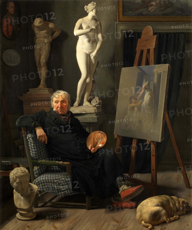 Christian August Lorentzen (August 10, 1749 - May 8, 1828) was a Danish painter, Painting by Martinus Rorbye, Historic, digitally restored reproduction of an original of the period..