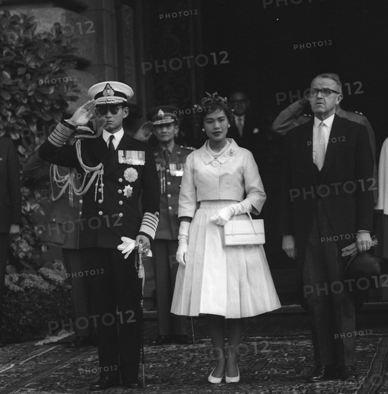 State visit of King Bhumibol of Thailand, Sirikit, Max Petitpierre, 1960.