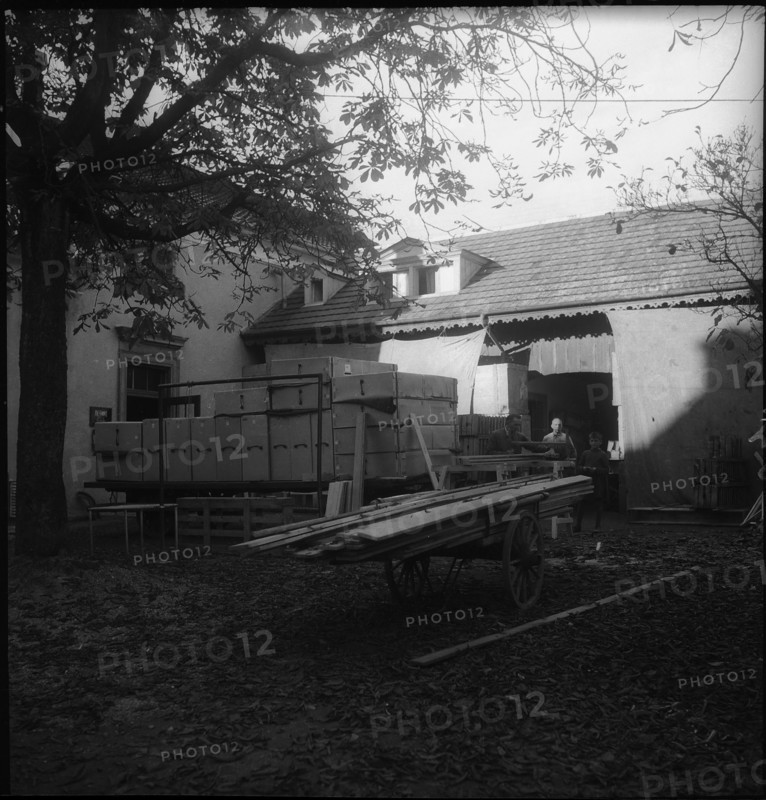 After World War 2: simple living equipment in a box.