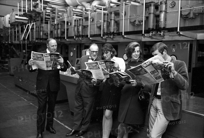 Birthday party for television program magazine ¬´Tele¬ª, 1967.
