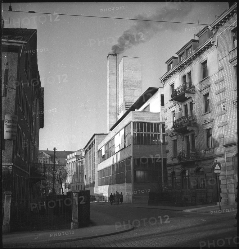 District heating for buildings of ETH Zurich around 1960.