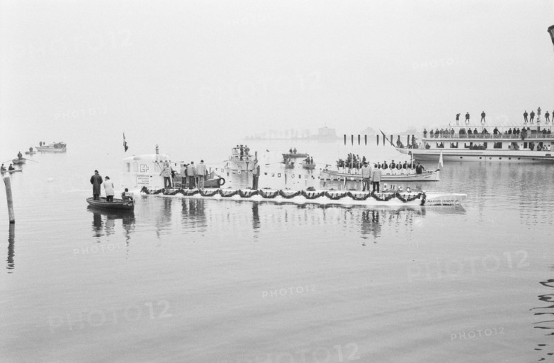 Launch and baptism of Mesoscaph for Expo 1964.